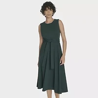 Marc New York Womens Sleeveless Midi Fit + Flare Dress