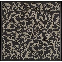 Courtyard Scrolls Indoor/Outdoor Square Rugs