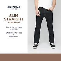Arizona Mens Flex Slim Straight Jeans