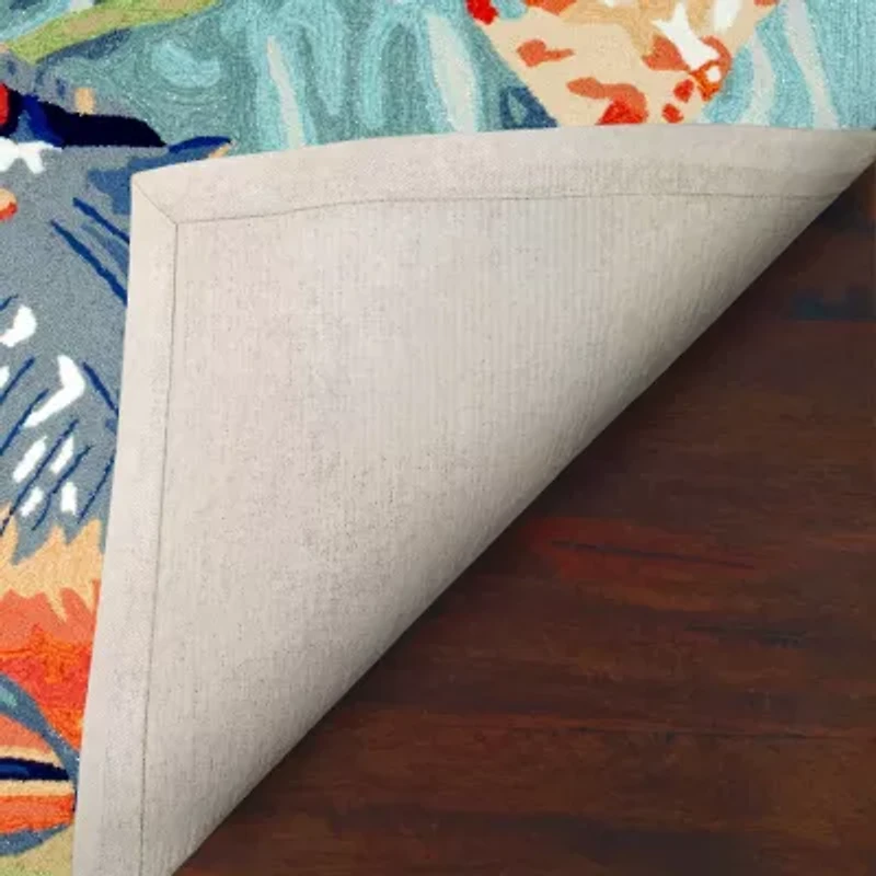 Liora Manne Ravella Tropical Fish Animal Hand Tufted Indoor Outdoor Rectangular Accent Rug