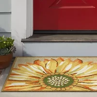 Liora Manne Frontporch Sunflower Floral Hand Tufted Indoor Outdoor Rectangular Accent Rug