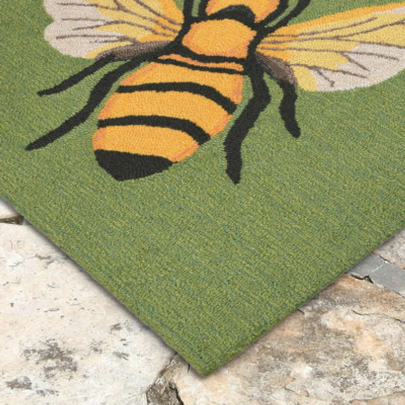 Liora Manne Frontporch Bee Animal Hand Tufted Indoor Outdoor Rectangular Accent Rug