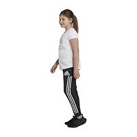 adidas Big Kid Girls Round Neck Short Sleeve Classic Fit Graphic T-Shirt