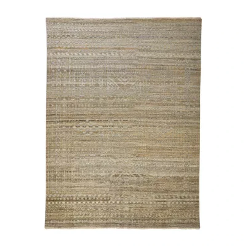 Weave And Wander Eckhart Abstract Hand Knotted Indoor Rectangle Accent Rugs