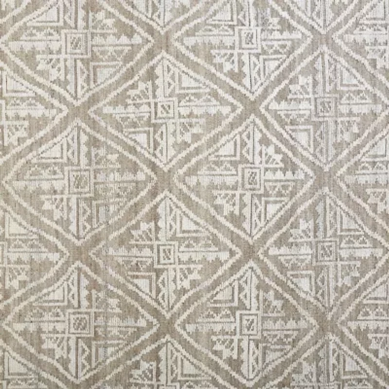 Weave And Wander Eckhart Geometric Hand Knotted Indoor Rectangle Accent Rugs