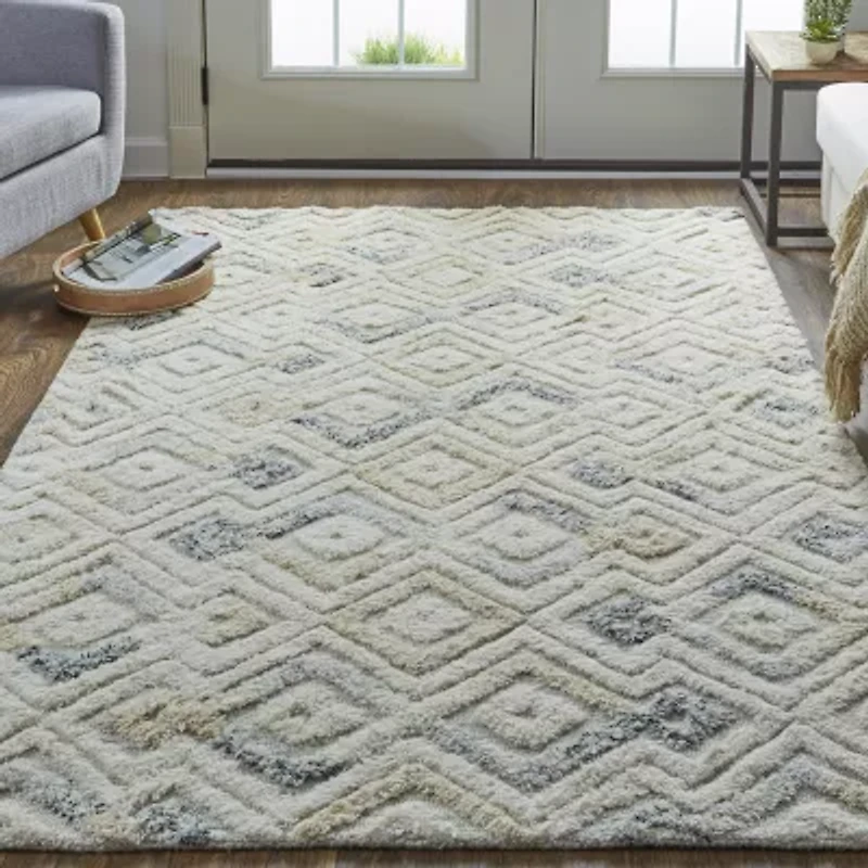 Weave And Wander Elika Geometric Hand Tufted Indoor Rectangle Accent Rugs