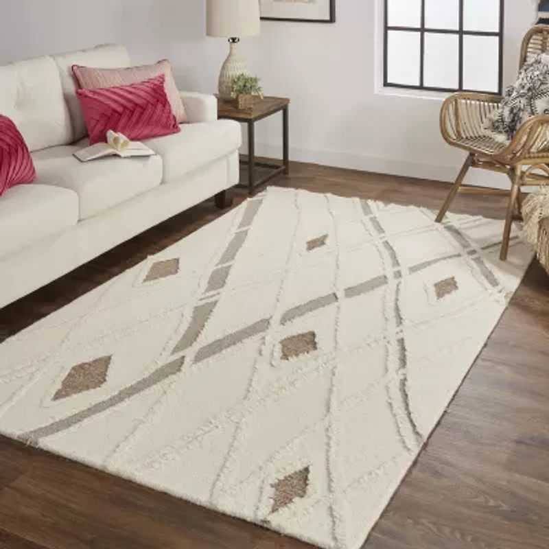 Weave And Wander Elika Geometric Hand Tufted Indoor Rectangle Accent Rugs
