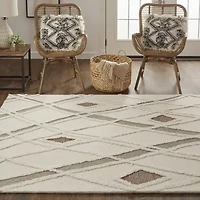 Weave And Wander Elika Geometric Hand Tufted Indoor Rectangle Accent Rugs