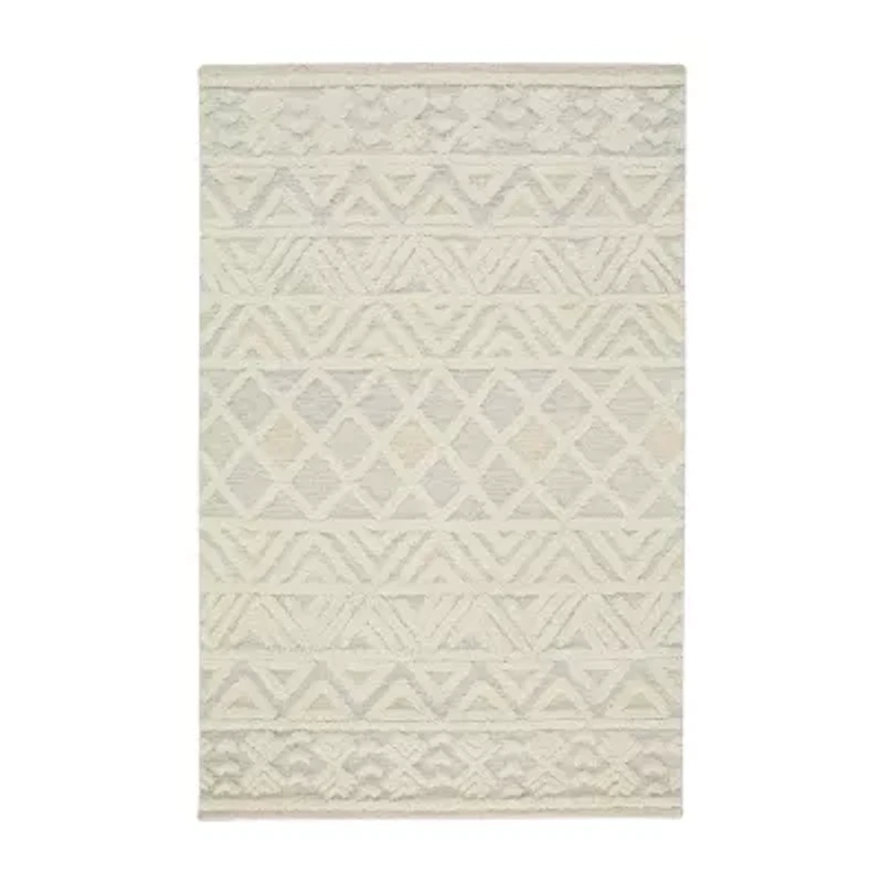 Weave And Wander Elika Geometric Hand Tufted Indoor Rectangle Area Rugs