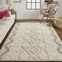 Weave And Wander Elika Geometric Hand Tufted Indoor Rectangle Area Rugs