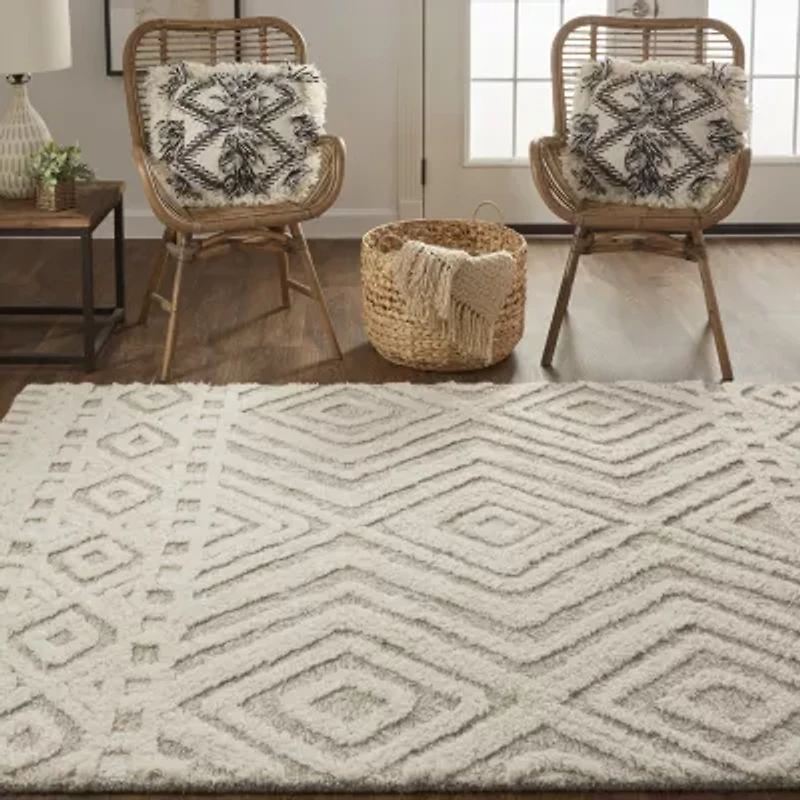 Weave And Wander Elika Geometric Hand Tufted Indoor Rectangle Area Rugs
