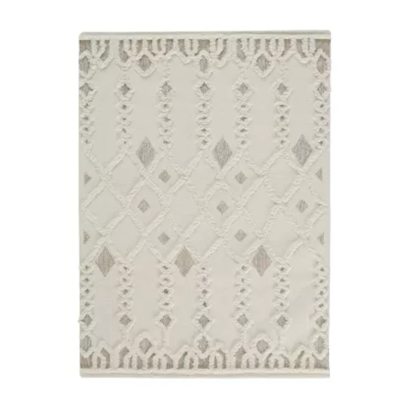 Weave And Wander Elika Geometric Hand Tufted Indoor Rectangle Area Rugs