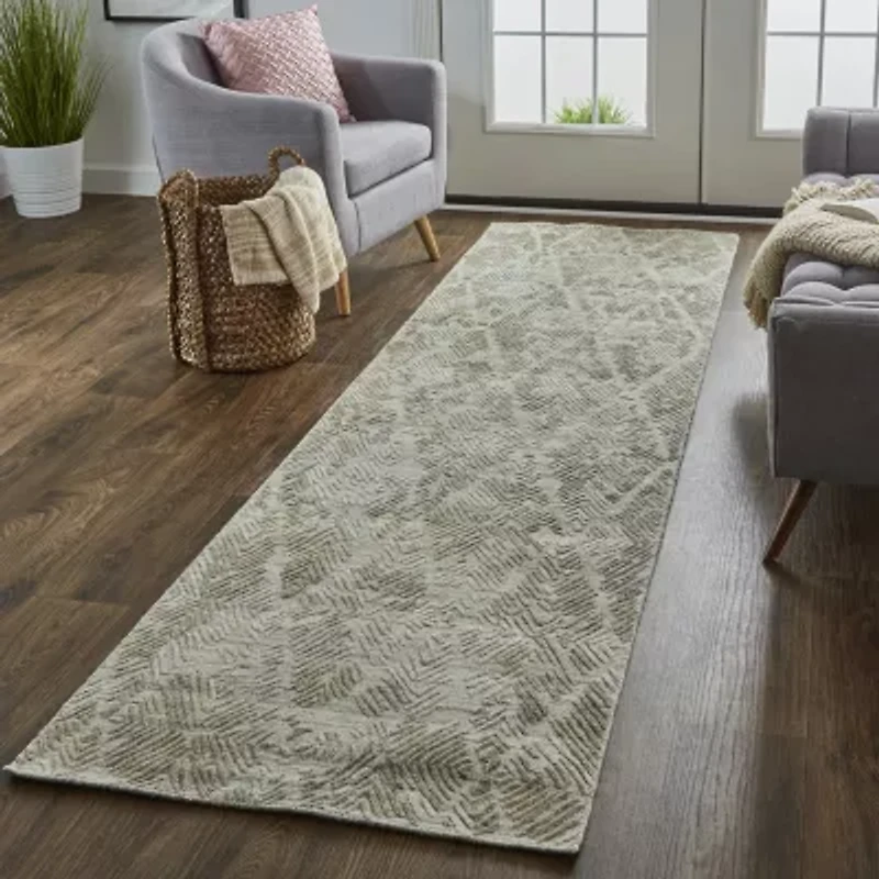 Weave And Wander Huntley Abstract Hand Woven Indoor Rectangle Runners