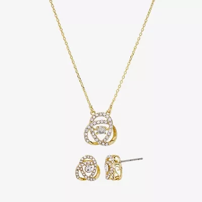 Sparkle Allure Womens Cubic Zirconia 14K Gold Over Brass Knot 2-pc. Jewelry Set