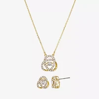 Sparkle Allure Womens Cubic Zirconia 14K Gold Over Brass Knot 2-pc. Jewelry Set