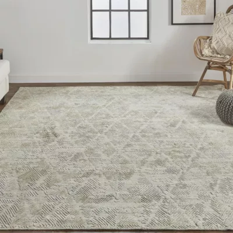 Weave And Wander Huntley Abstract Hand Woven Indoor Rectangle Area Rugs