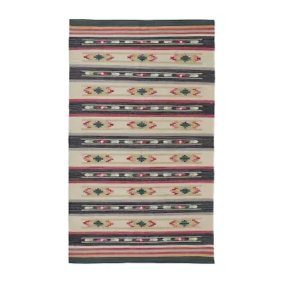 Weave And Wander Galvin Stripe Flatweave Reversible Indoor Rectangle Area Rugs