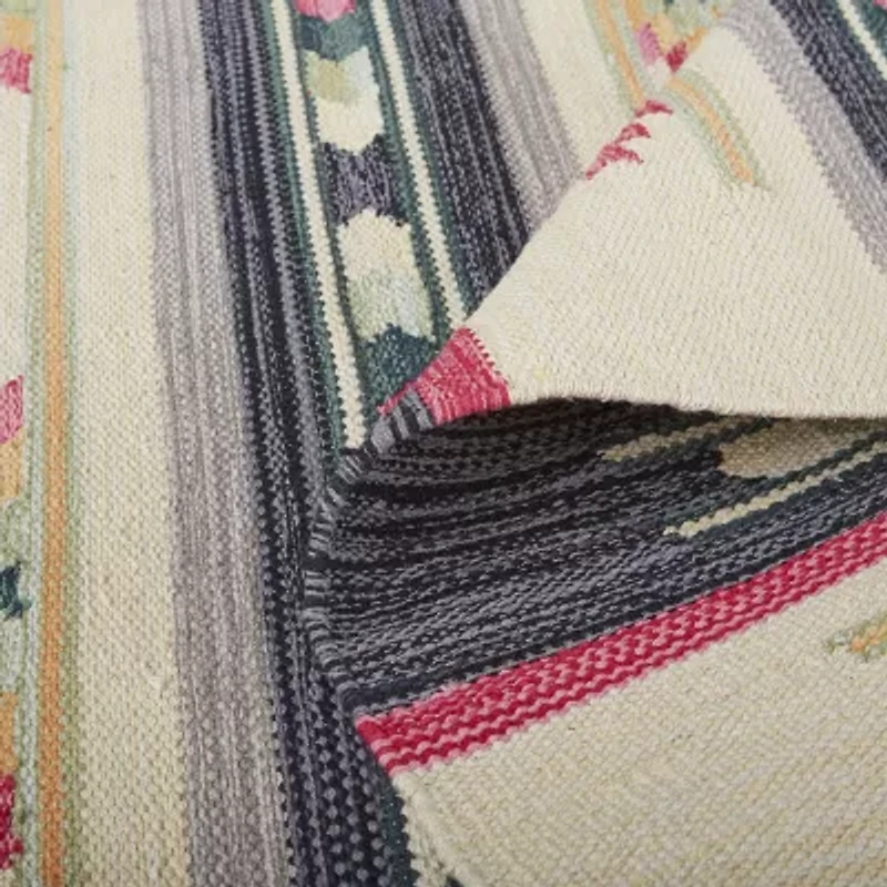 Weave And Wander Galvin Stripe Flatweave Reversible Indoor Rectangle Area Rugs