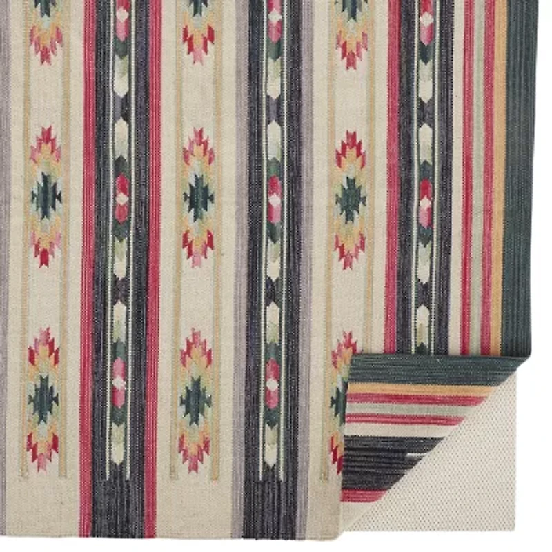Weave And Wander Galvin Stripe Flatweave Reversible Indoor Rectangle Area Rugs