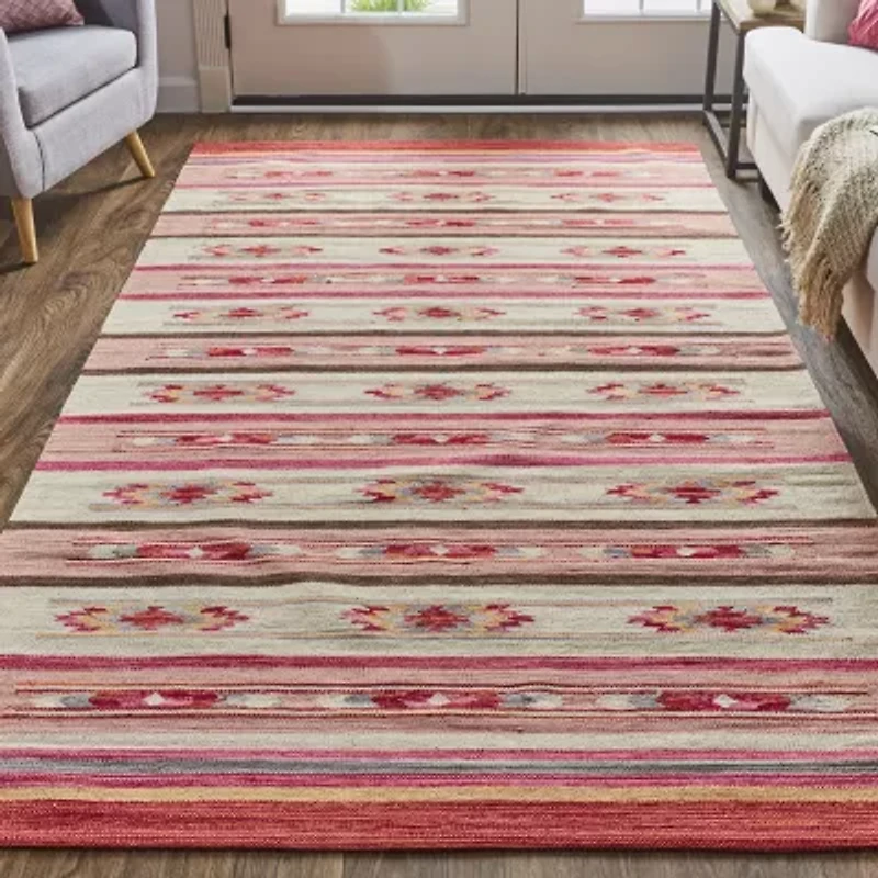 Weave And Wander Galvin Stripe Flatweave Reversible Indoor Rectangle Area Rugs