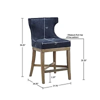 Madison Park Fillmore Counter Stool Counter Height Upholstered Swivel Bar Stool