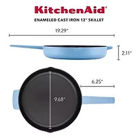 KitchenAid Enameled Cast Iron 12" Frying Pan