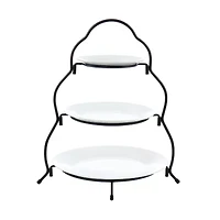 Elama 3-Tier Porcelain Tiered Server