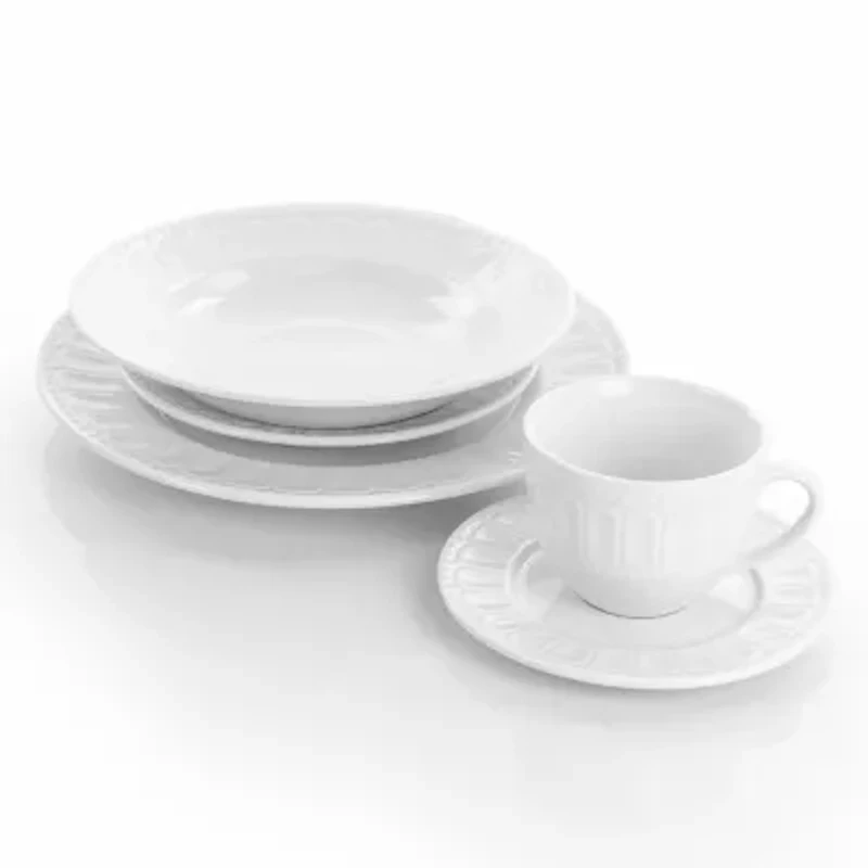 Elama Charlotte  20-pc. Porcelain Dinnerware Set