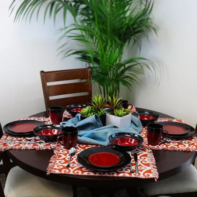 Elama Tanizia 16-pc. Stoneware Dinnerware Set
