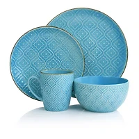 Elama 16-pc. Stoneware Dinnerware Set