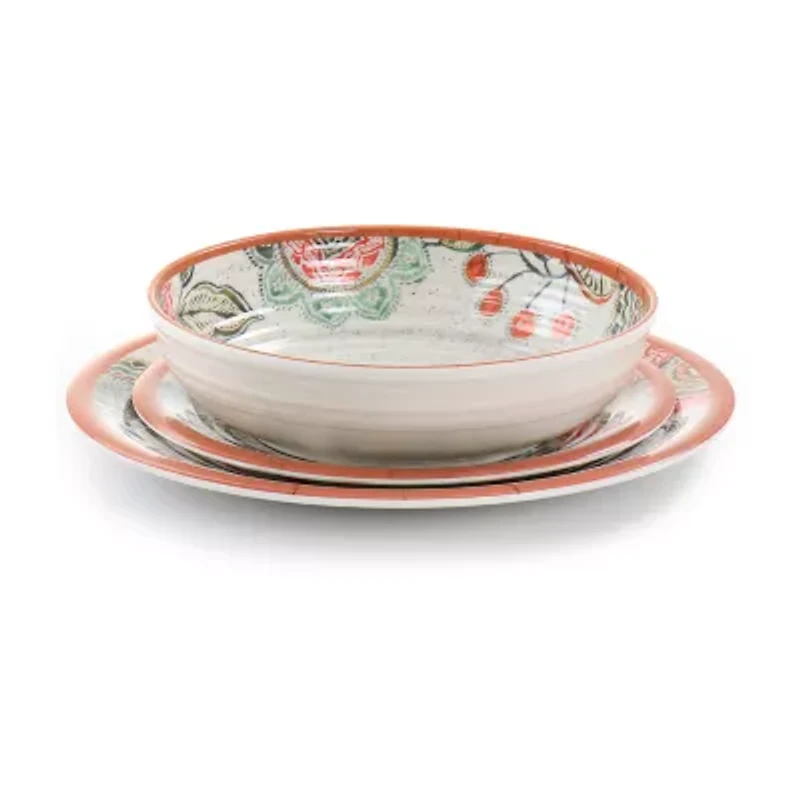 Elama Ester 12-pc. Melamine Dinnerware Set