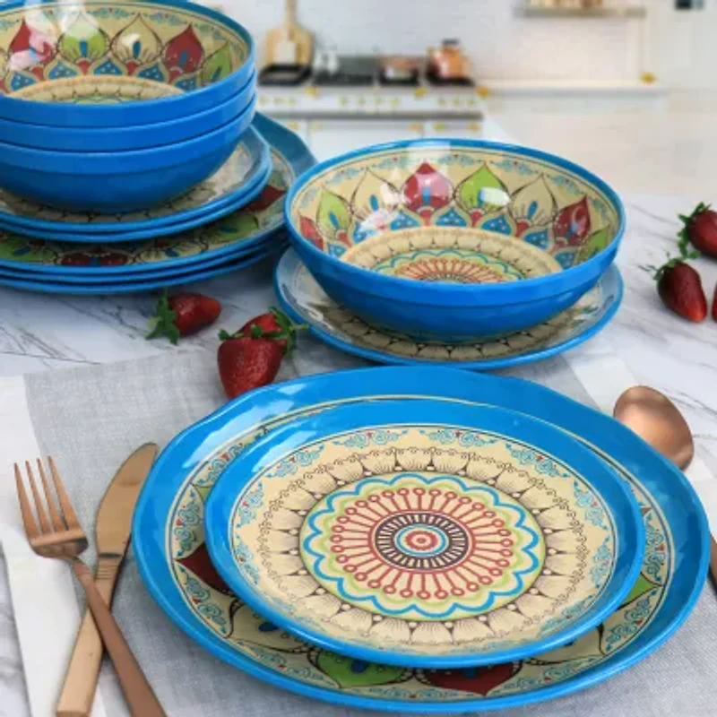 Elama Camilla 12-pc. Melamine Dinnerware Set