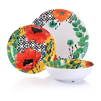 Elama Grace 12-pc. Melamine Dinnerware Set