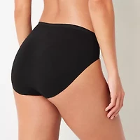 Ambrielle Cotton Womens Average + Full Figure High Cut Panty 364259