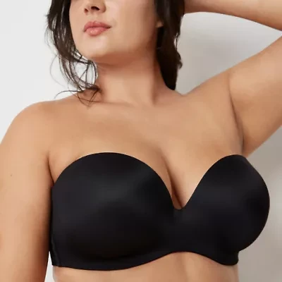 Ambrielle Everyday Lightly Lined Womens Medium Support Underwire Strapless Bra 306305