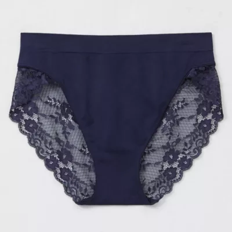Ambrielle Seamless Lace High Cut Panty
