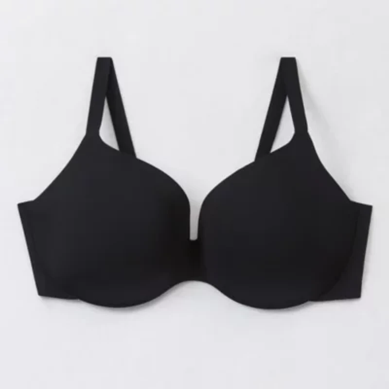 Ambrielle Everyday Underwire Push Up T-Shirt Plunge Bra-306754