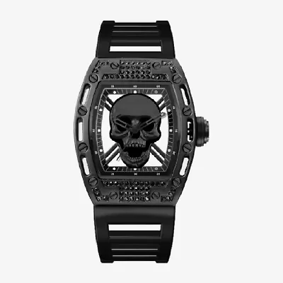 Ed Hardy Mens Black Strap Watch 50448b-42-G02