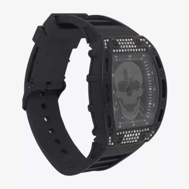 Ed Hardy Mens Black Strap Watch 50448b-42-G02