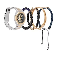 American Exchange Mens Two Tone Bracelet Watch 9795g-42-J34