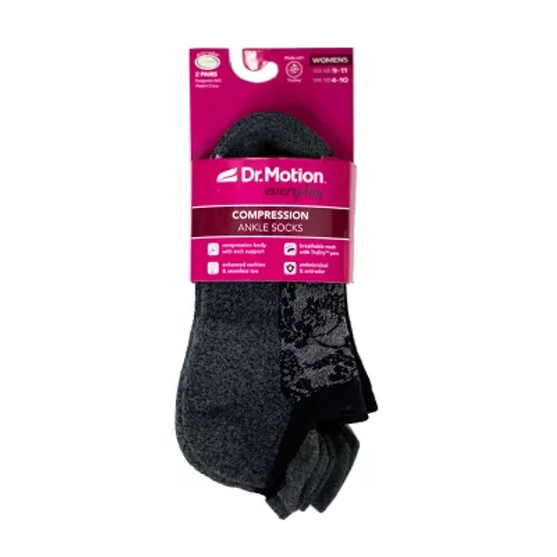 Dr Motion 2 Pair Low Cut Compression Socks Womens