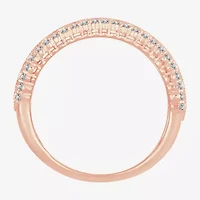 Womens 1 CT. T.W. Natural White Diamond 10K Rose Gold Anniversary Band