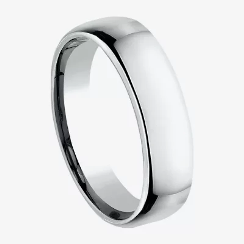 Unisex Adult 5.5MM 10K White Gold Wedding Band