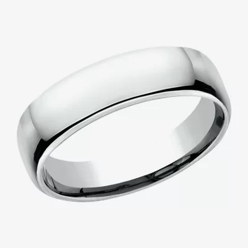 Unisex Adult 5.5MM 10K White Gold Wedding Band