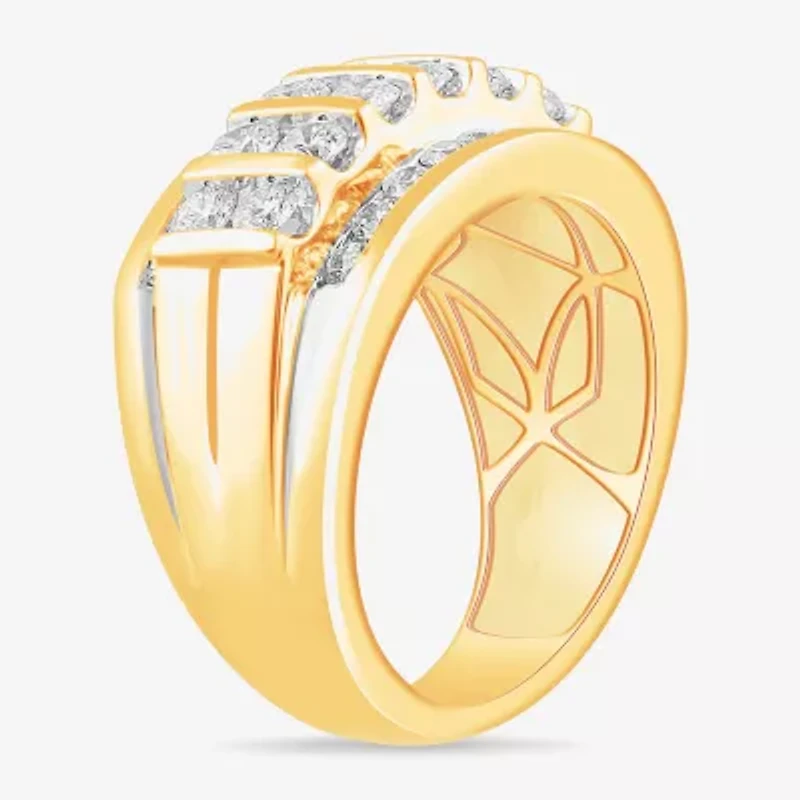 (G-H / Vs2-Si1) Mens 2 1/2 CT. T.W. Lab Grown Diamond 14K White Gold Fashion Ring