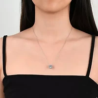 Womens /3 CT. T.W. White Zirconia Sterling Silver Round 18 Inch Pendant Necklace