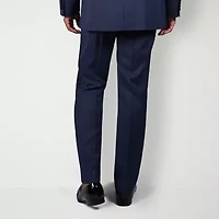 Steve Harvey Mens Geometric Stretch Fabric Classic Fit Pleated Front Suit Pant