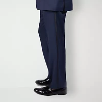 Steve Harvey Mens Geometric Stretch Fabric Classic Fit Pleated Front Suit Pant