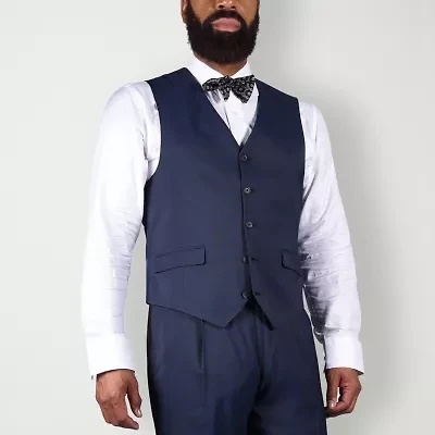 Steve Harvey Mens Geometric Stretch Fabric Classic Fit Suit Vest