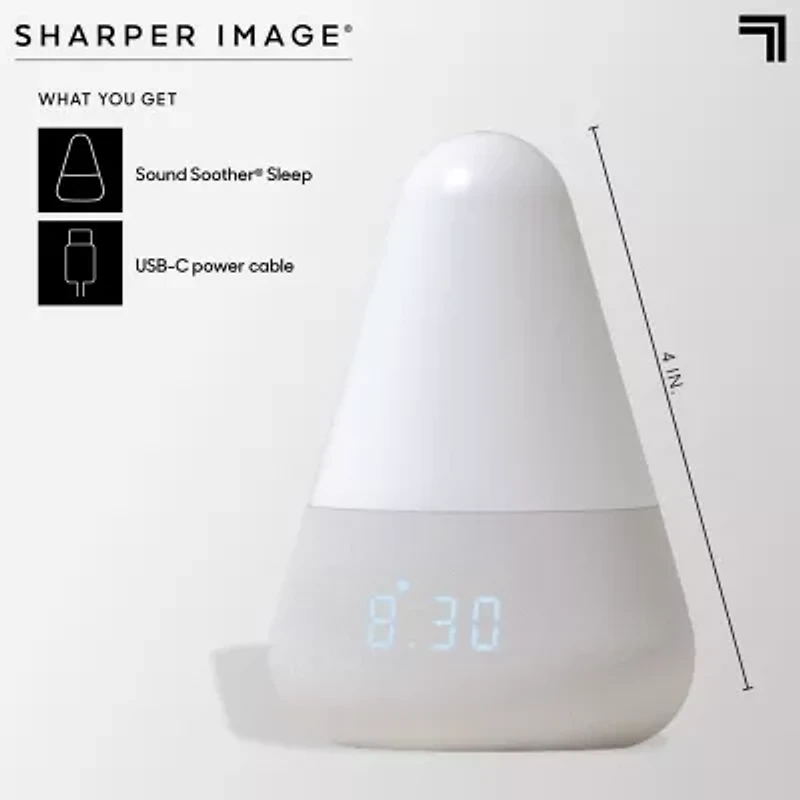 Sharper Image® Soother Sleep Bedtime Light And Sounds, Built-In 10 Soundscapes, Sleep Trainer, Aids Sleeping, Stress And Anxiety Relief